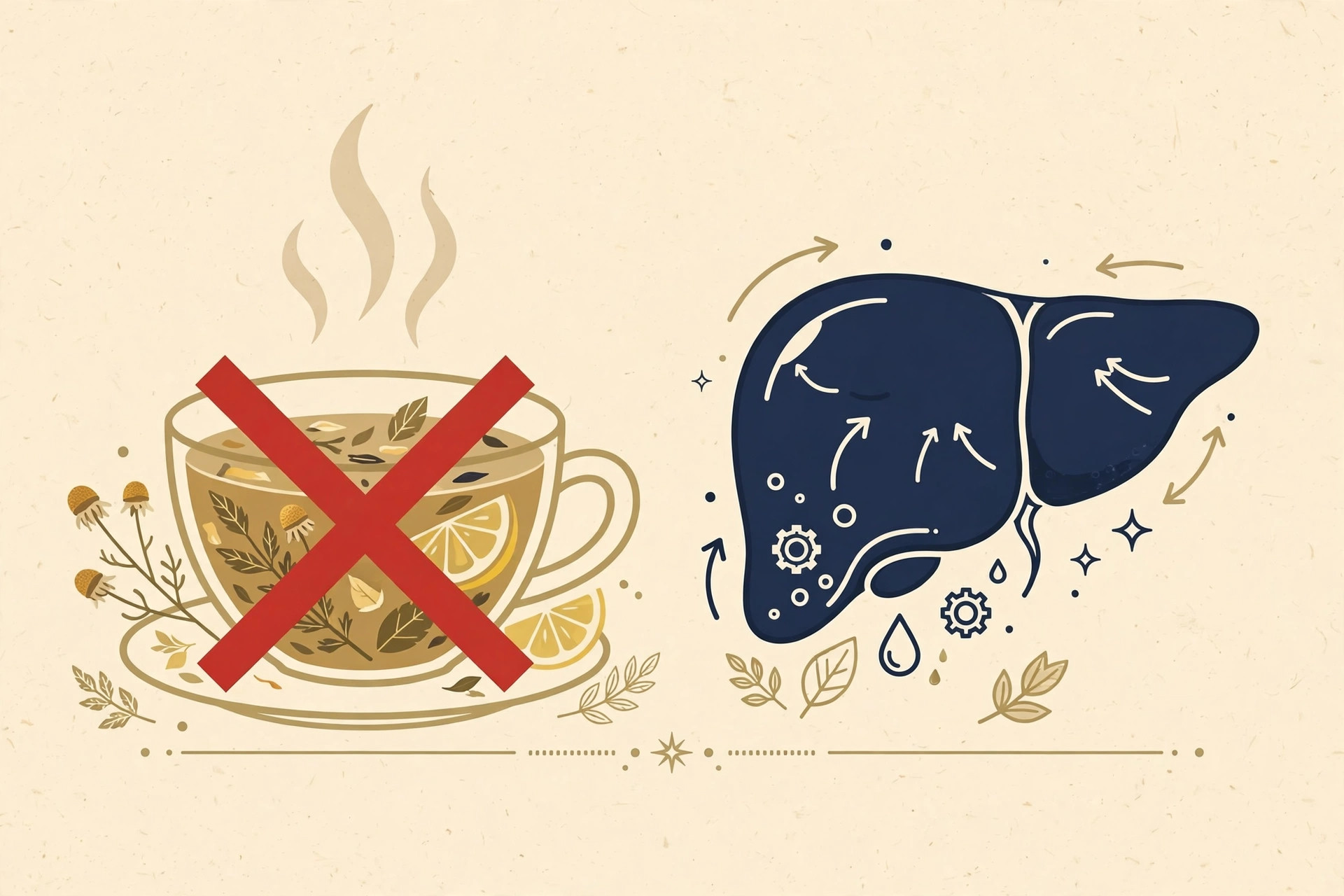 Editorial illustration for Feeling Toxic? Don't Trust Detox Teas.