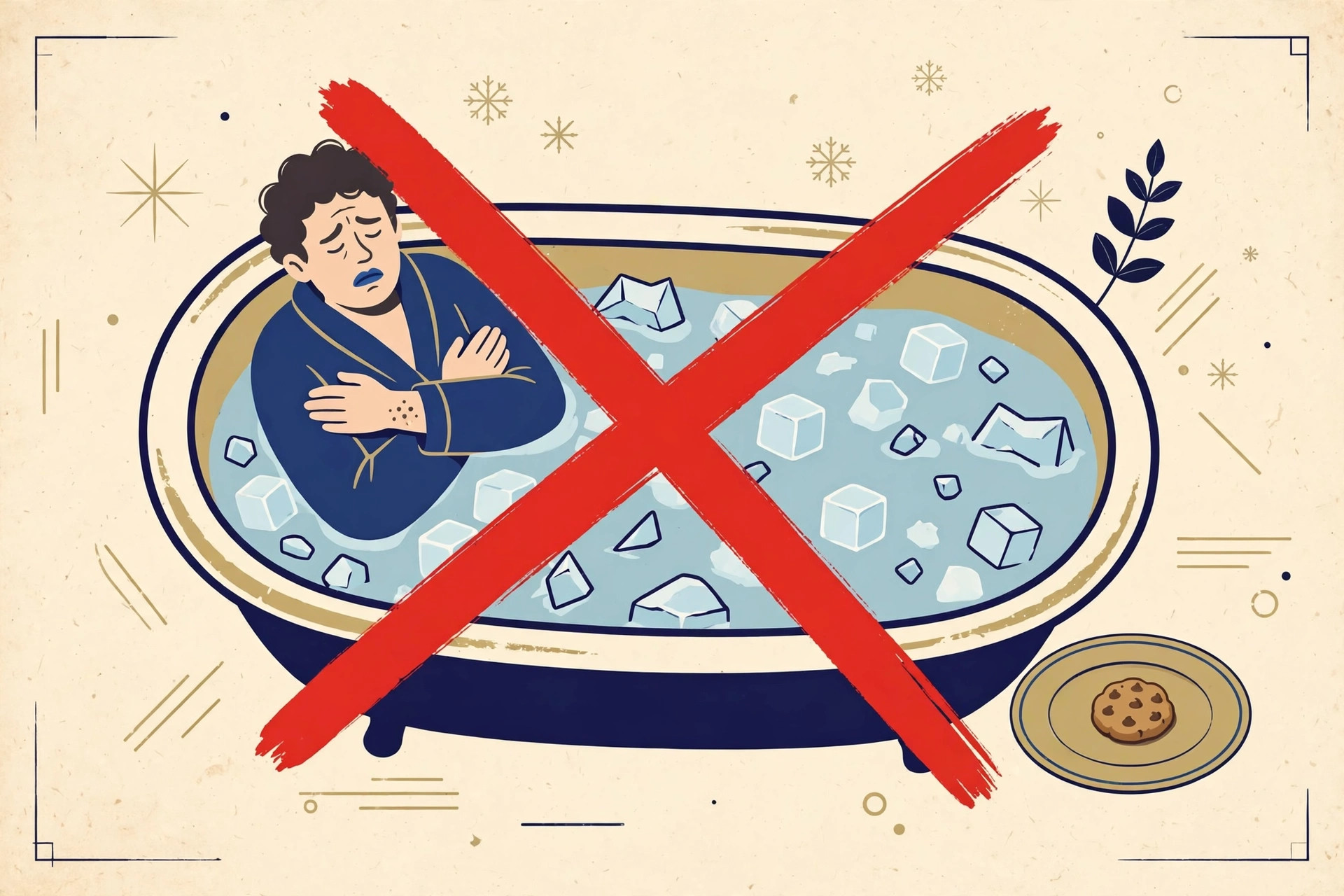 Editorial illustration for Trying to Burn Fat? Don't Trust Ice Baths.