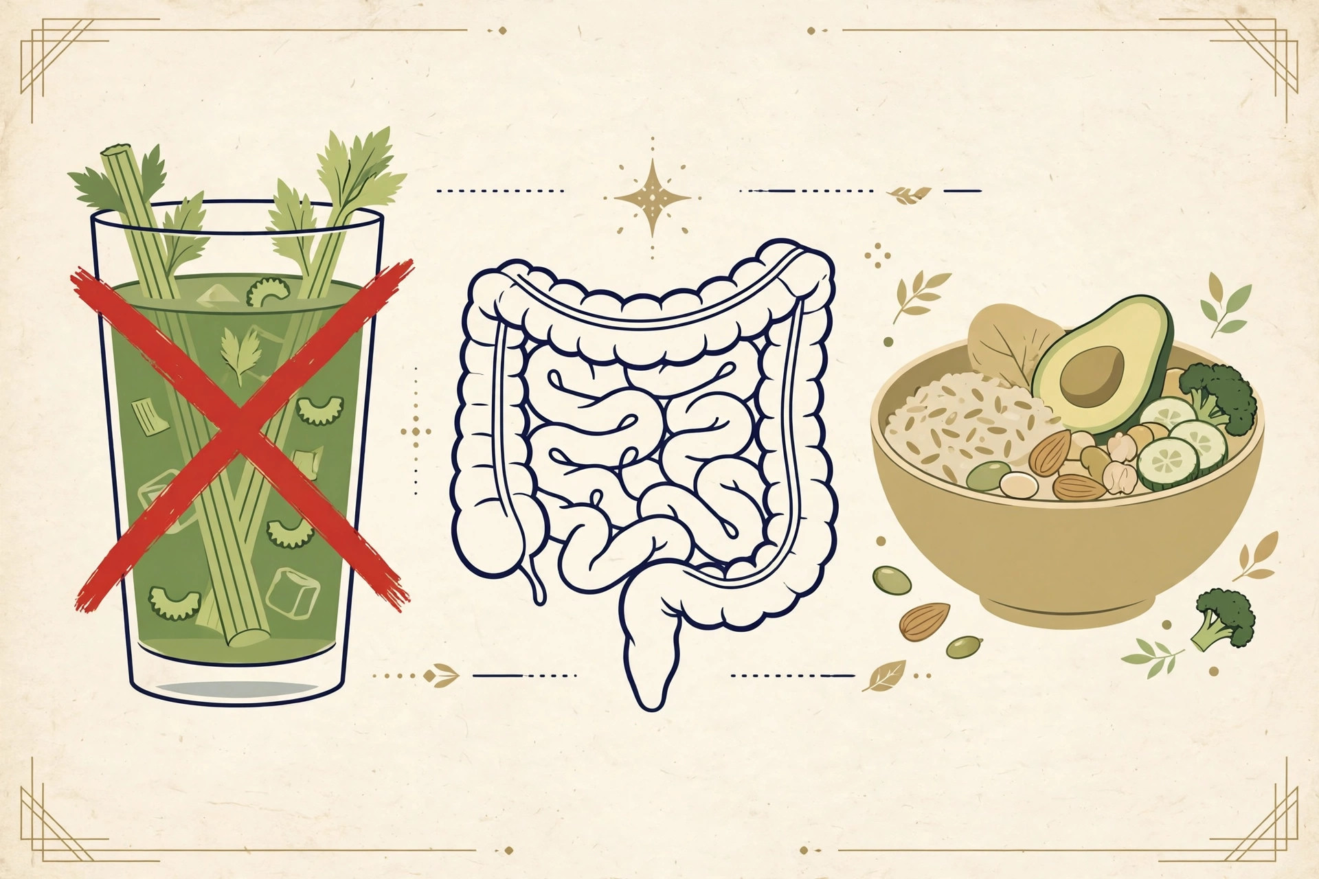 Editorial illustration for Gut Issues? Don't Trust Celery Juice.