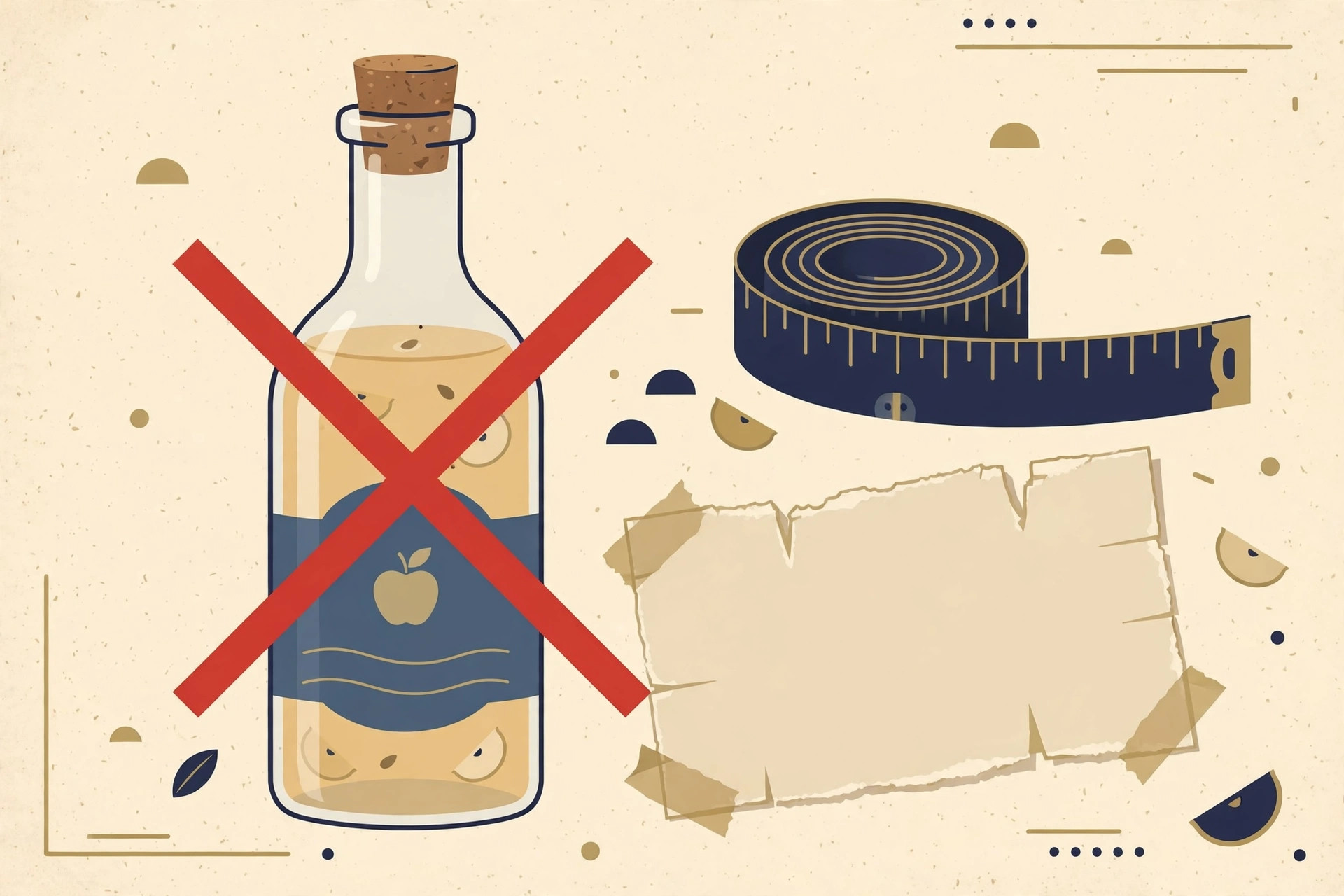 Editorial illustration for Trying to Lose Weight? Don't Trust Apple Cider Vinegar.